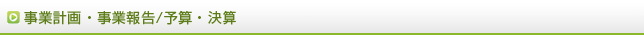 事業計画・事業報告/予算・決算